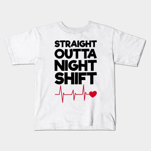 Straight Outta Night Shift Kids T-Shirt by rjstyle7